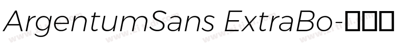 ArgentumSans ExtraBo字体转换